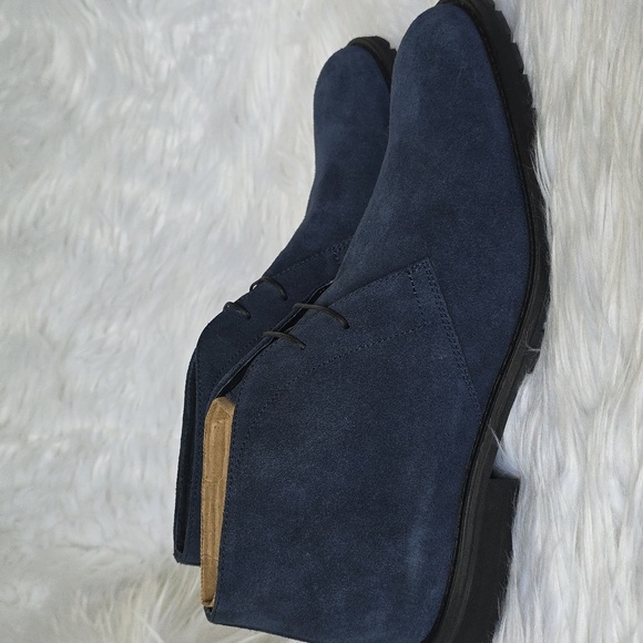 Men's Blue Suede Shoes - Picture 1 of 8